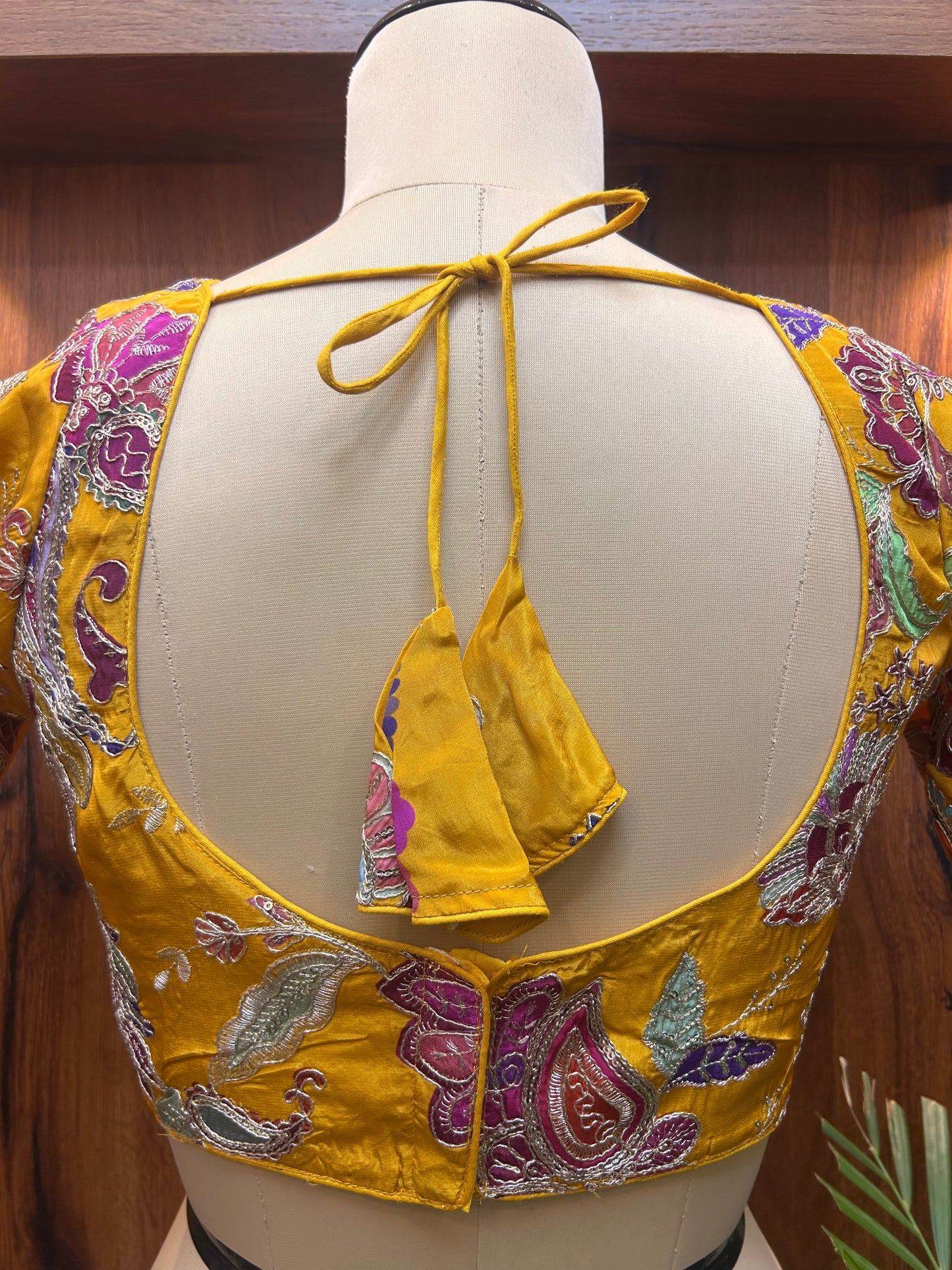 Yellow Multicolored floral Ready to Wear blouse