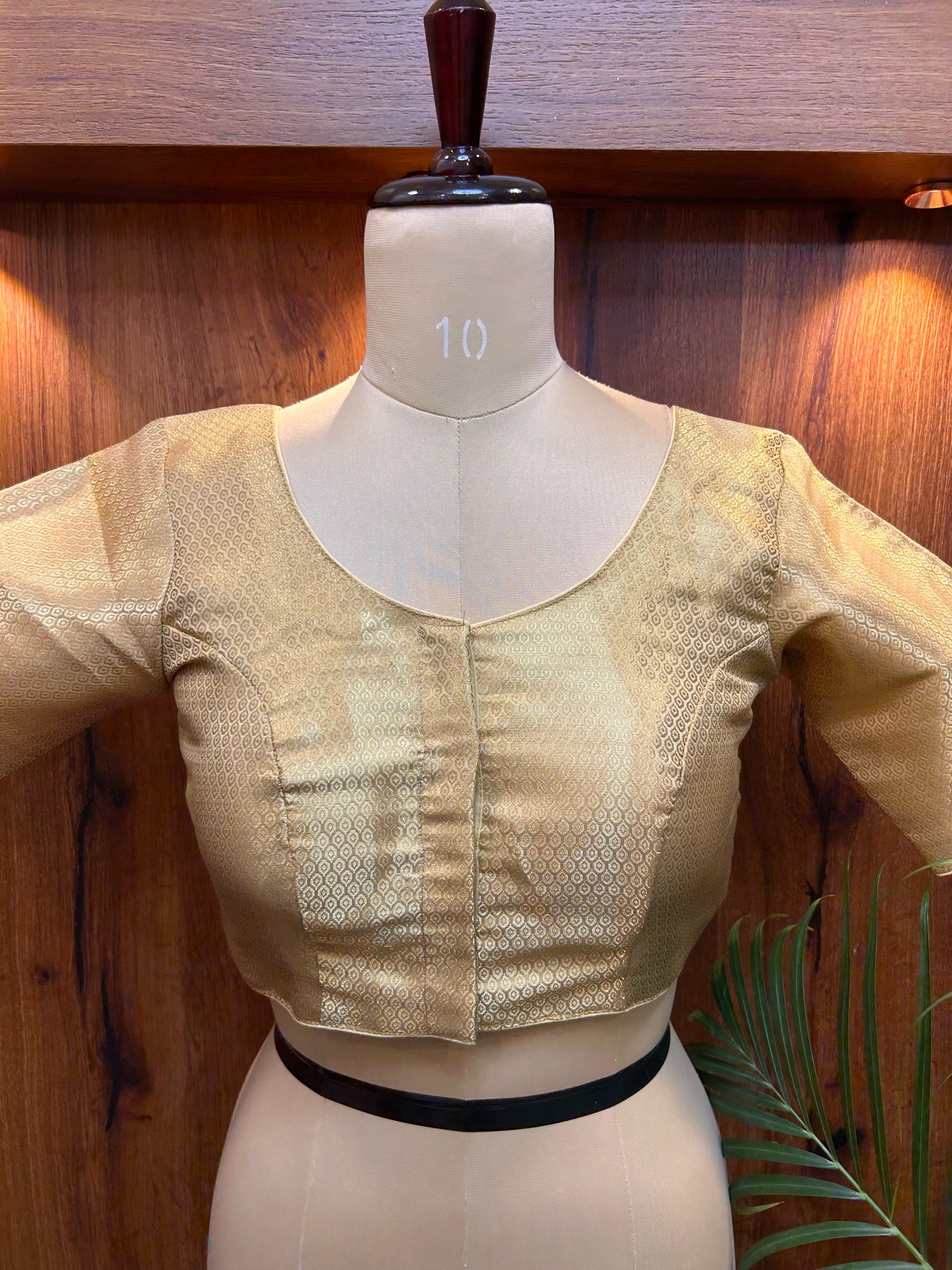 Classic Gold Brocade Blouse