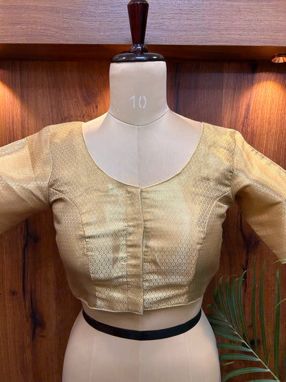 Classic Gold Brocade Blouse