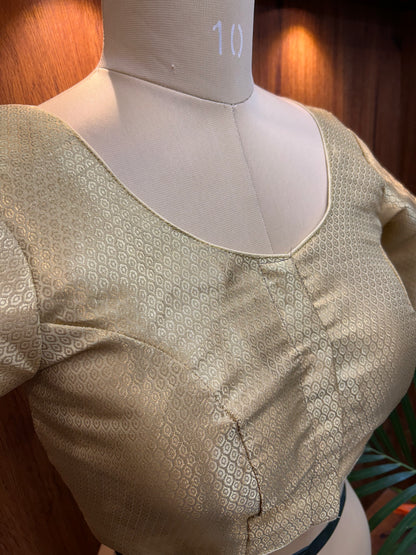 Classic Gold Brocade Blouse