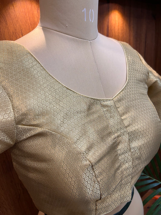 Classic Gold Brocade Blouse