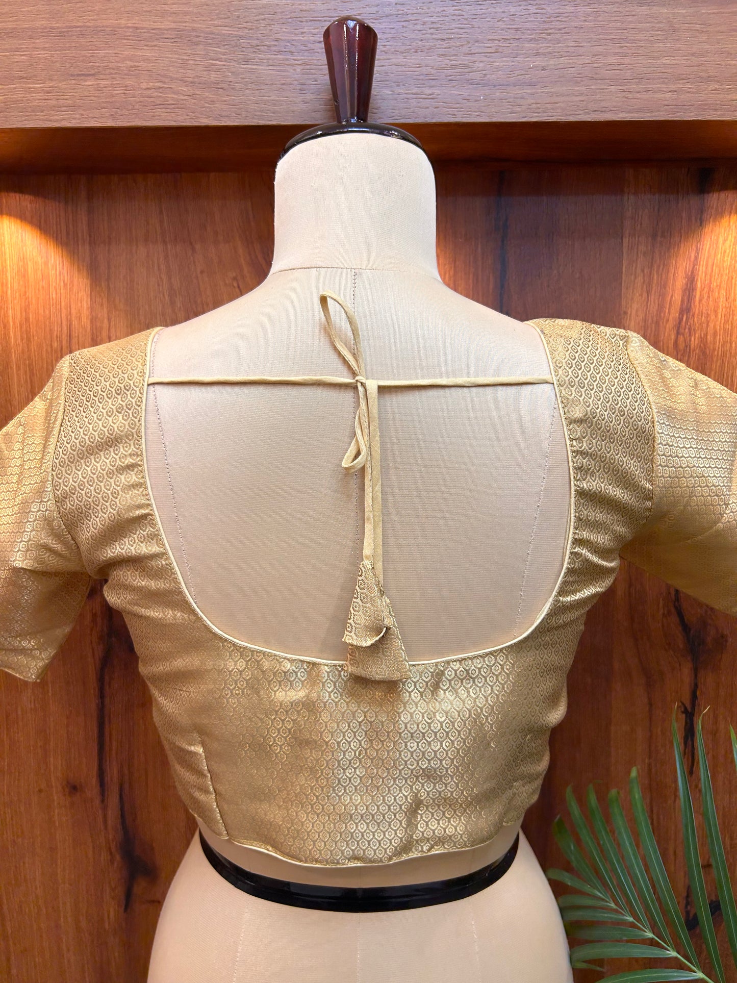 Classic Gold Brocade Blouse