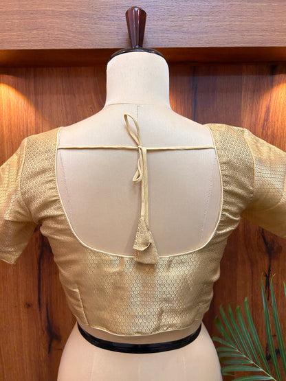 Classic Gold Brocade Blouse