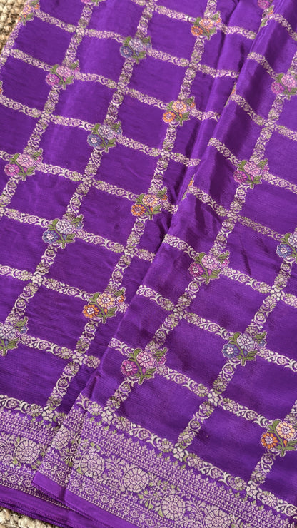 Munga Silk Banarasi Sarees - Purple Elegance