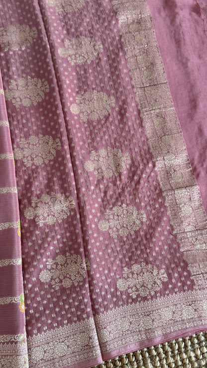 Munga Silk Banarasi Sarees - Mauve