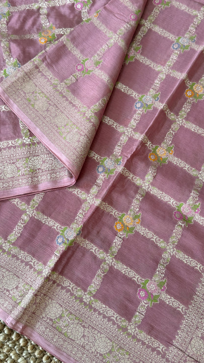 Munga Silk Banarasi Sarees - Mauve