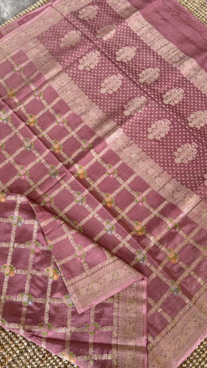 Munga Silk Banarasi Sarees - Mauve