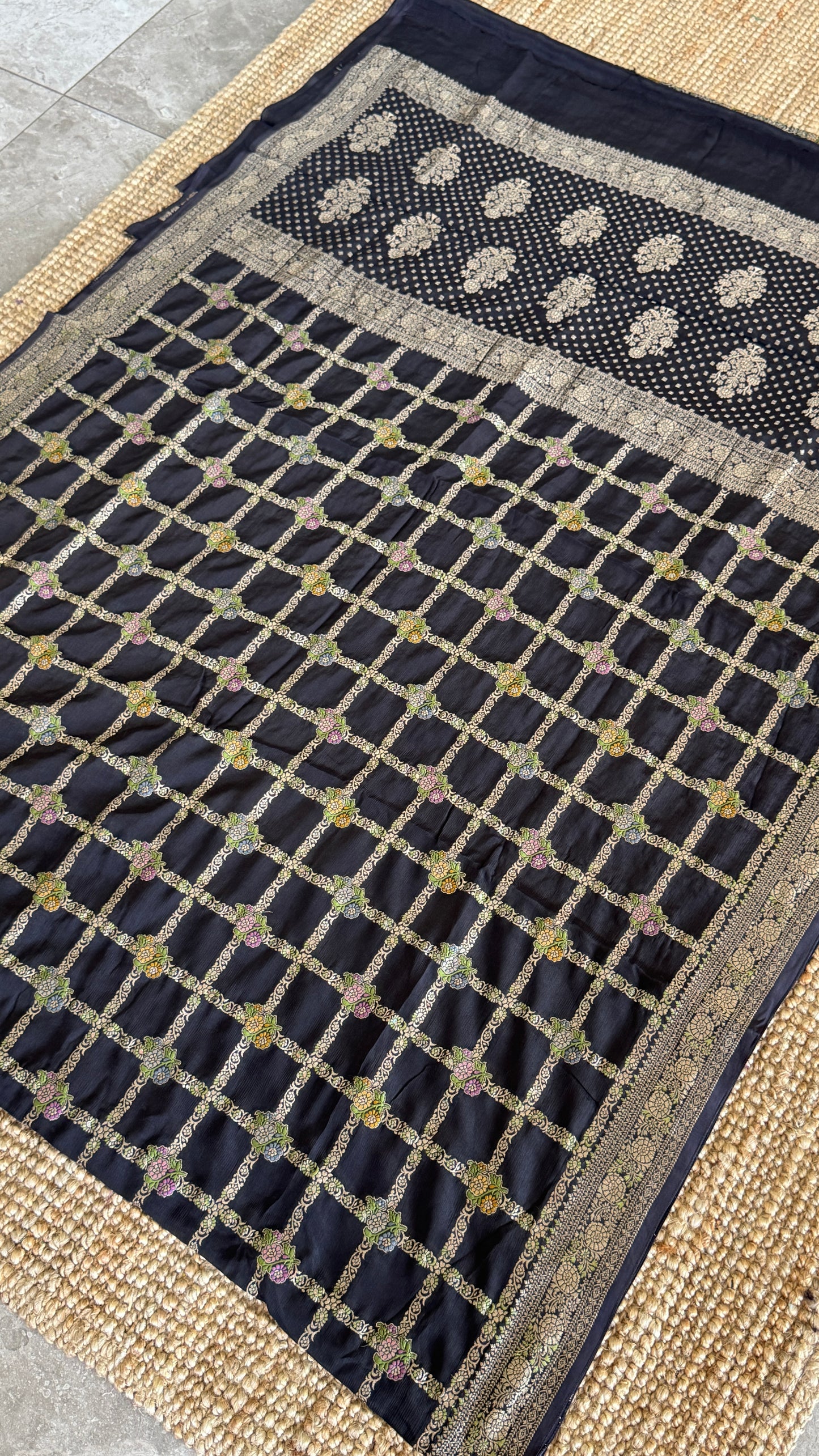Munga Silk Banarasi Sarees - Black Elegance
