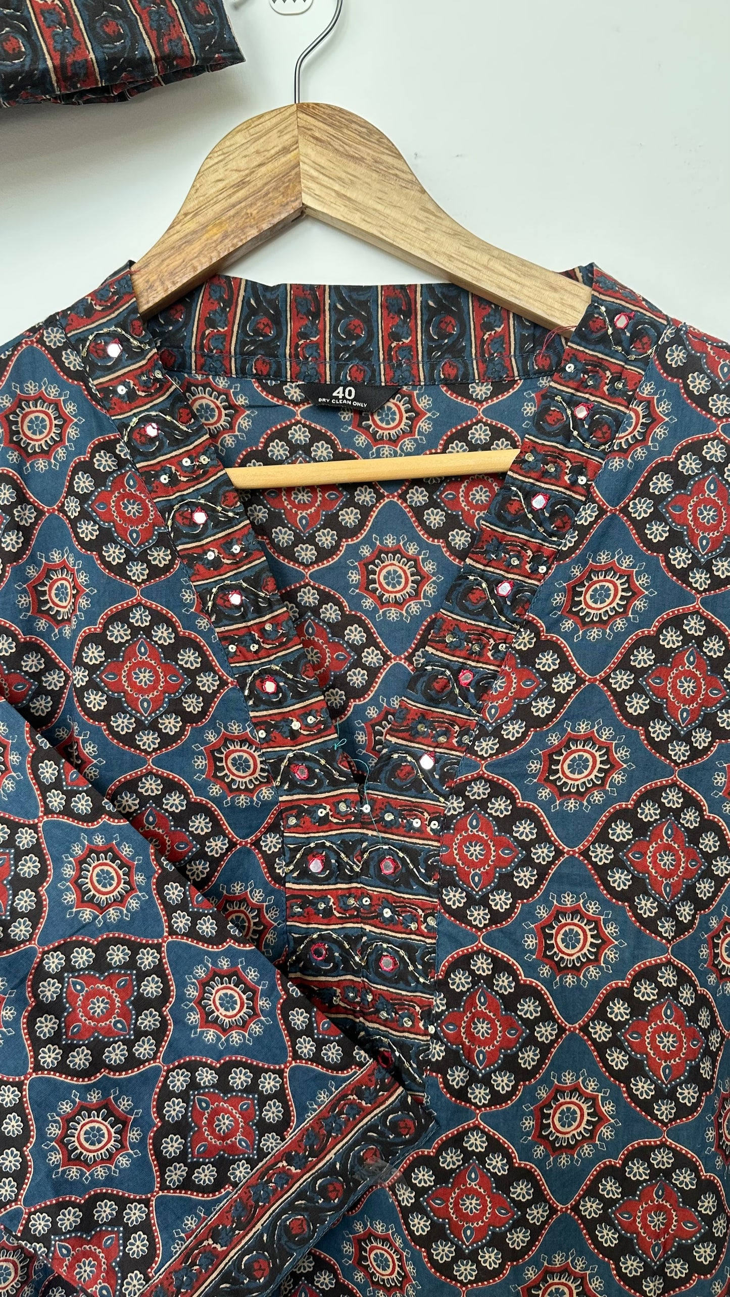 Pure Cotton Salwar Suit - Full Set - Denim Dark Blue