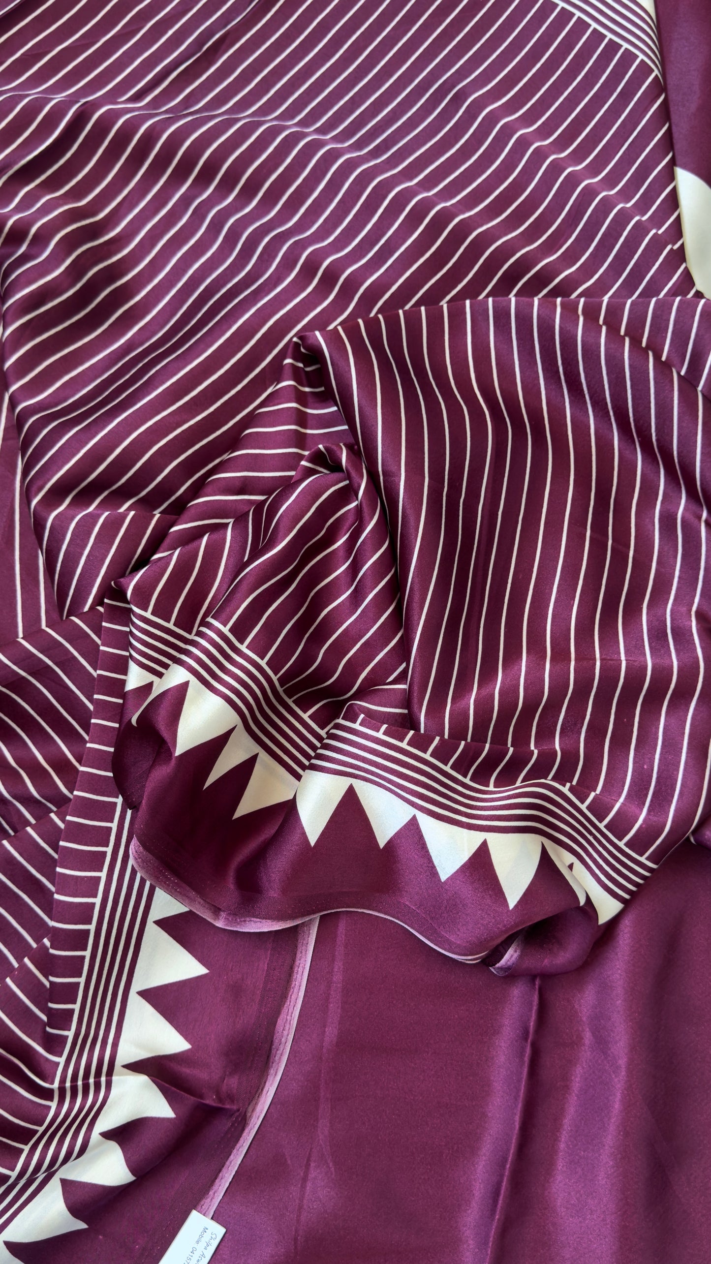 Modal Satin Saree - Wine