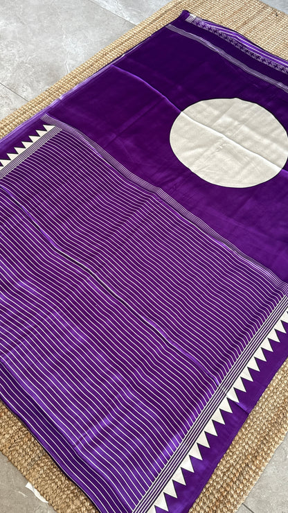 Modal Satin Saree - Purple