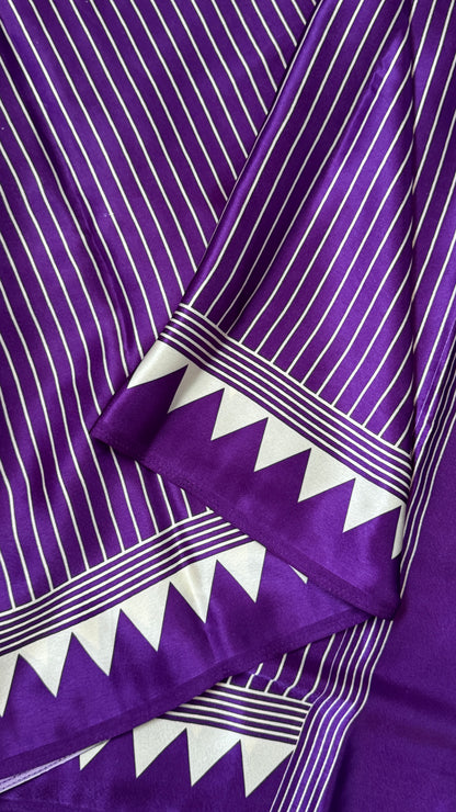 Modal Satin Saree - Purple