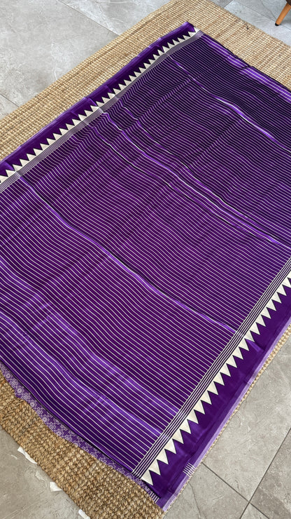 Modal Satin Saree - Purple