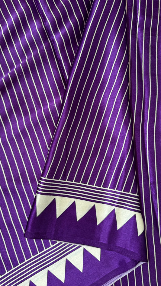 Modal Satin Saree - Purple
