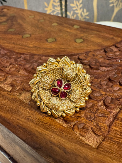 Antique Gold Plated Finger Ring