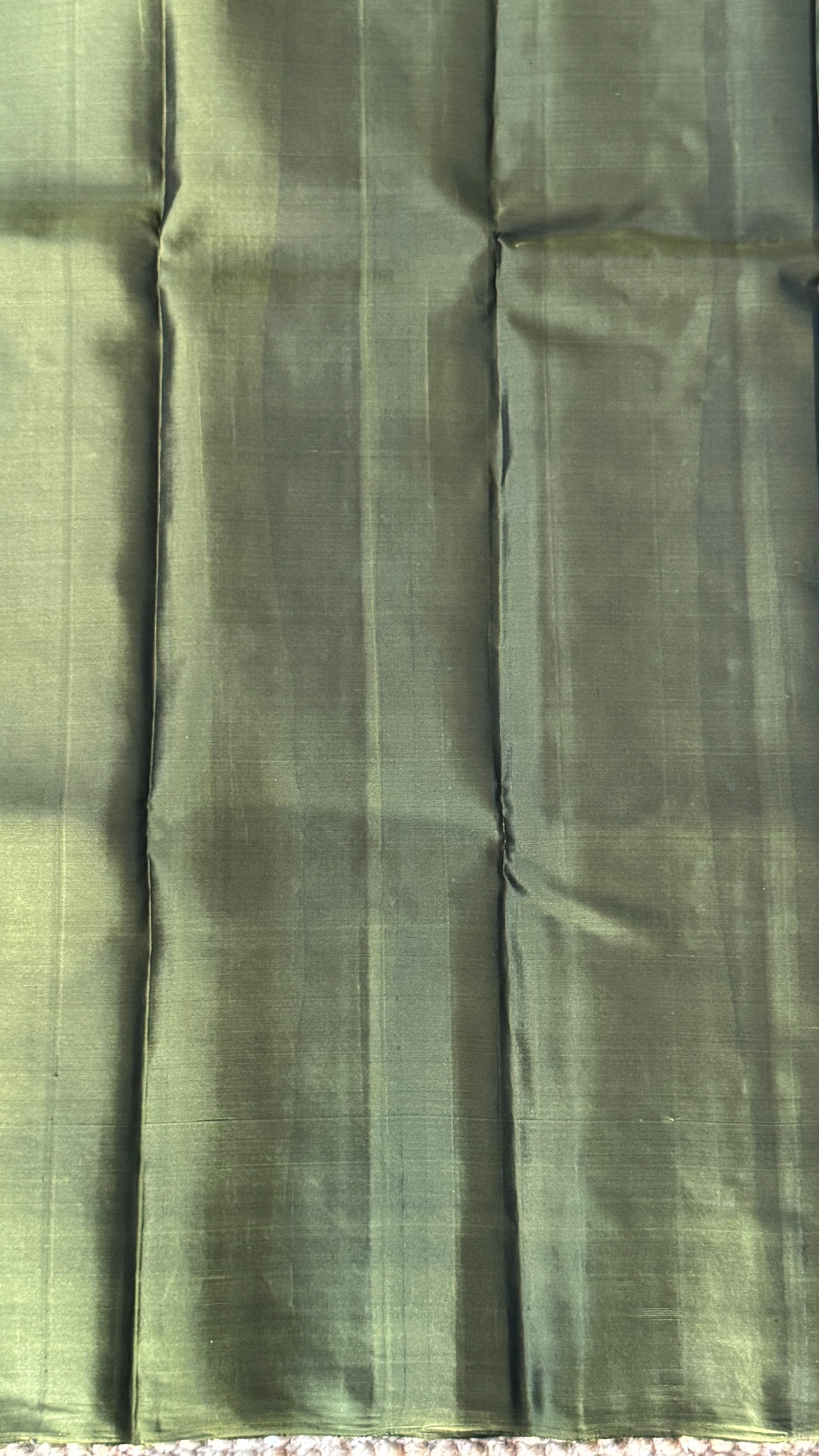Pure Handloom Soft Silk Saree – Champagne with Olive Green