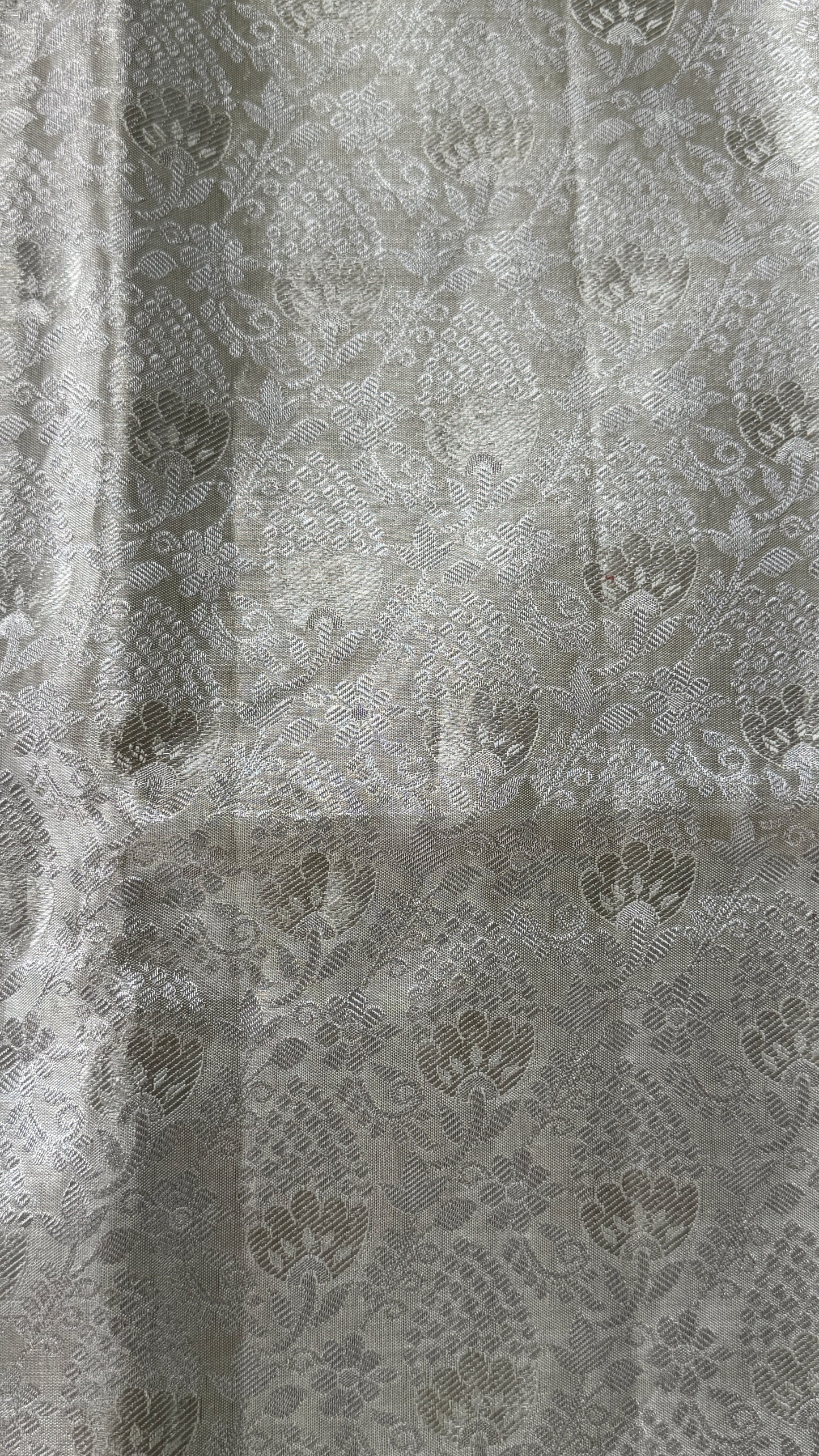 Tissue Kanchivaram Silk Saree – Half White
