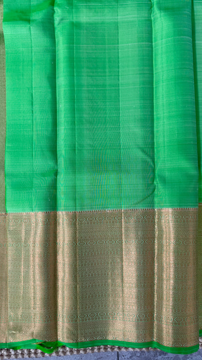 Green Pure Handloom Kanchipuram Silk Saree | Silk Mark Certified