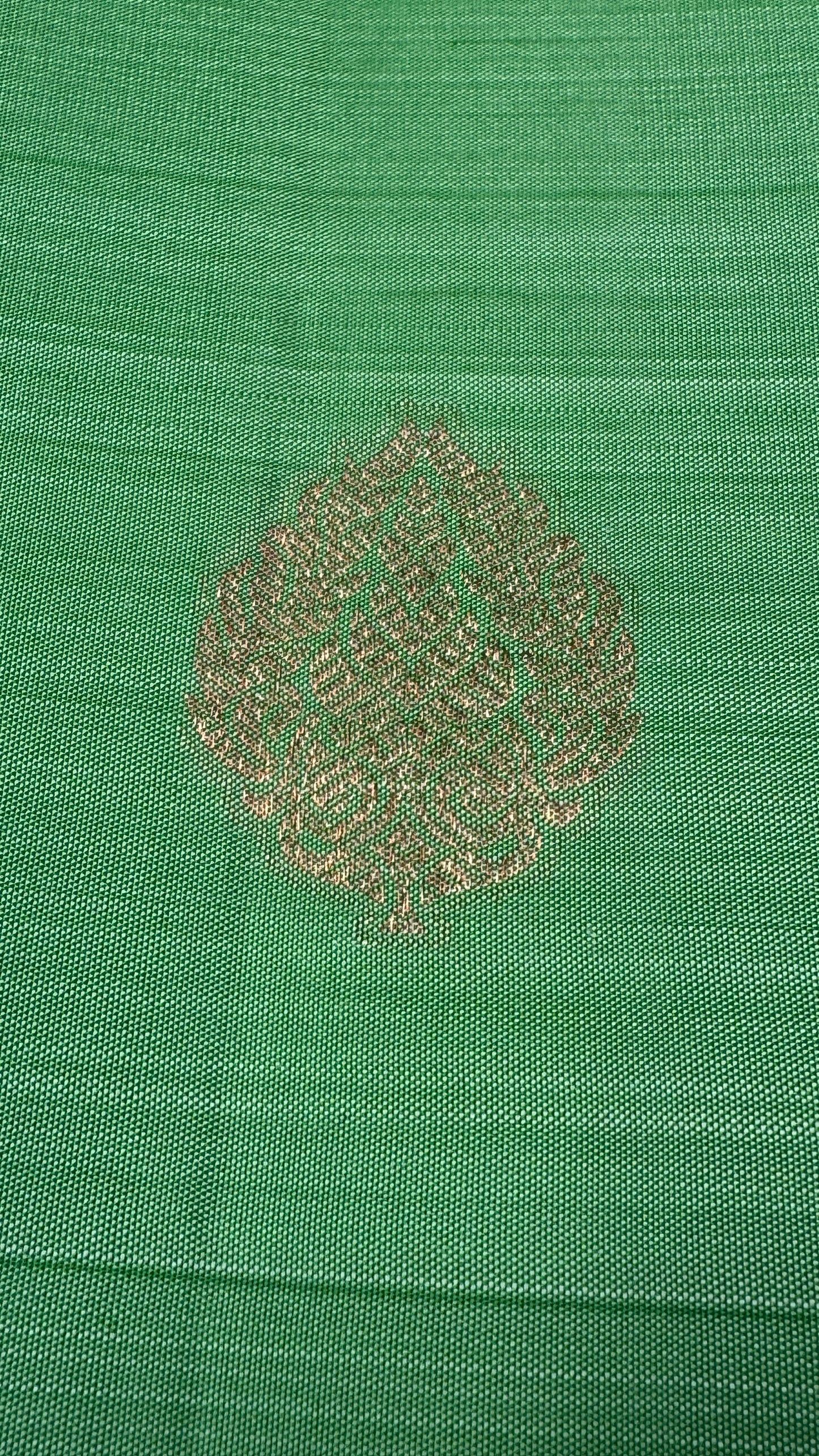Green Pure Handloom Kanchipuram Silk Saree | Silk Mark Certified