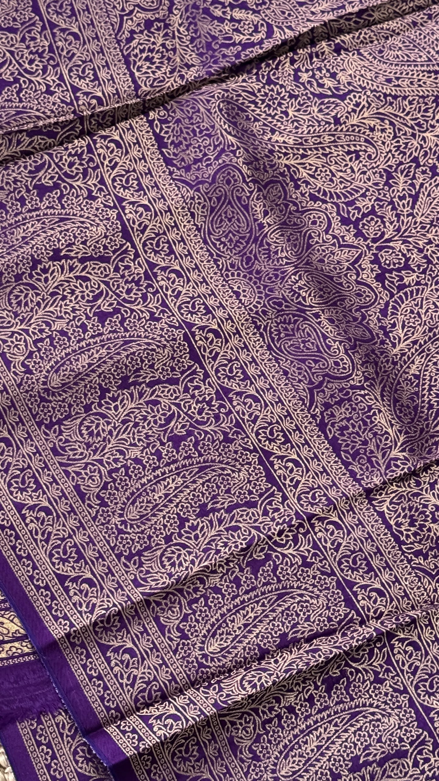 Crepe Silk Saree – Purple