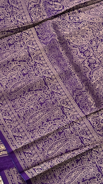 Crepe Silk Saree – Purple