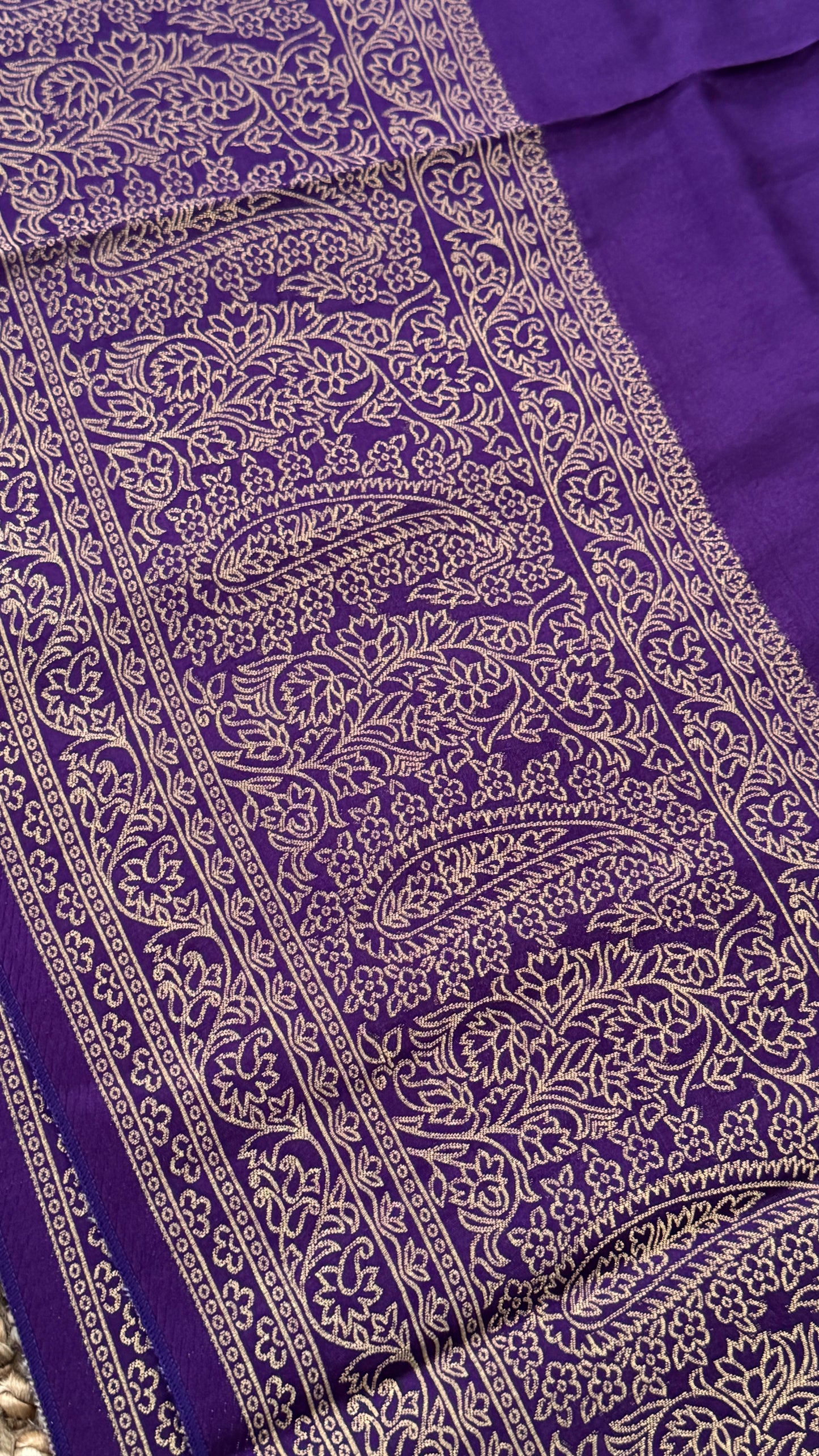 Crepe Silk Saree – Purple