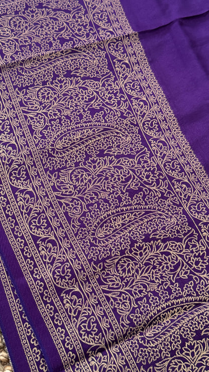 Crepe Silk Saree – Purple