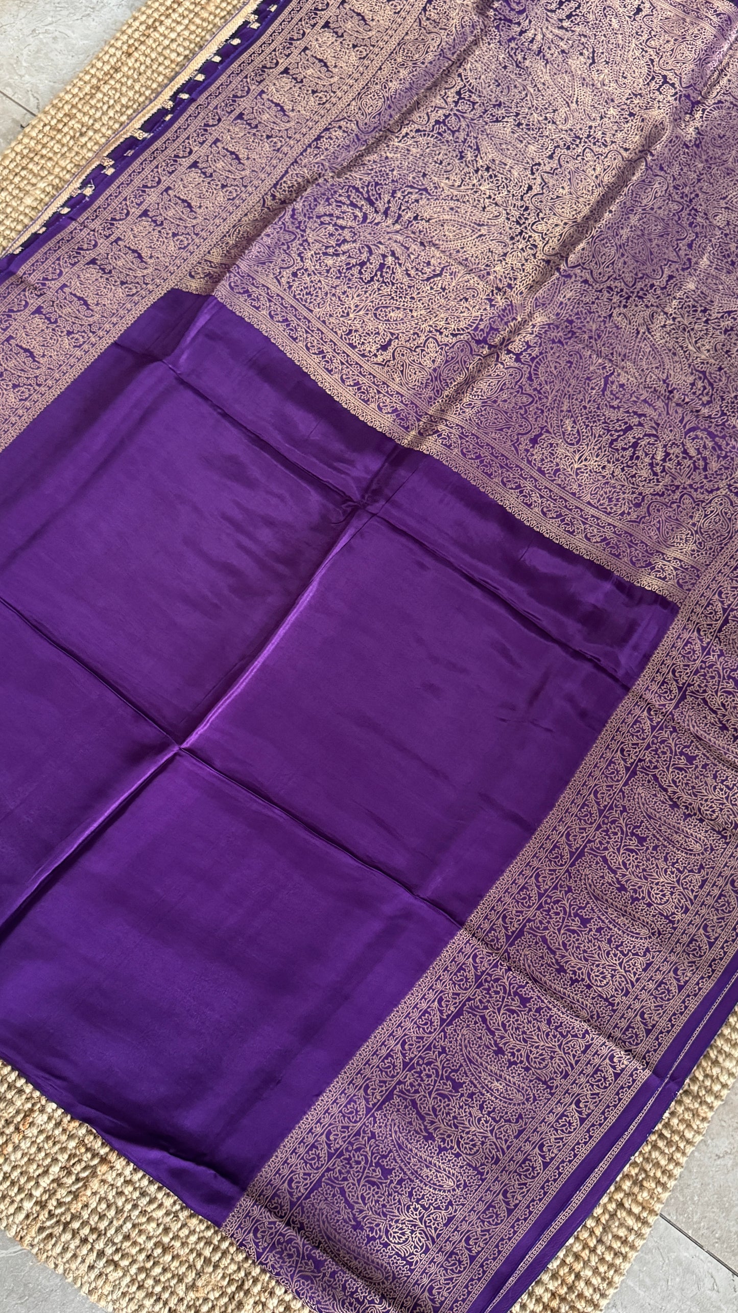 Crepe Silk Saree – Purple