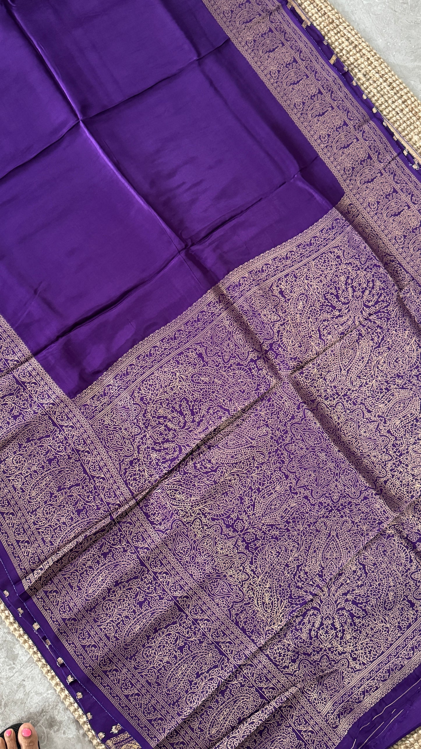 Crepe Silk Saree – Purple
