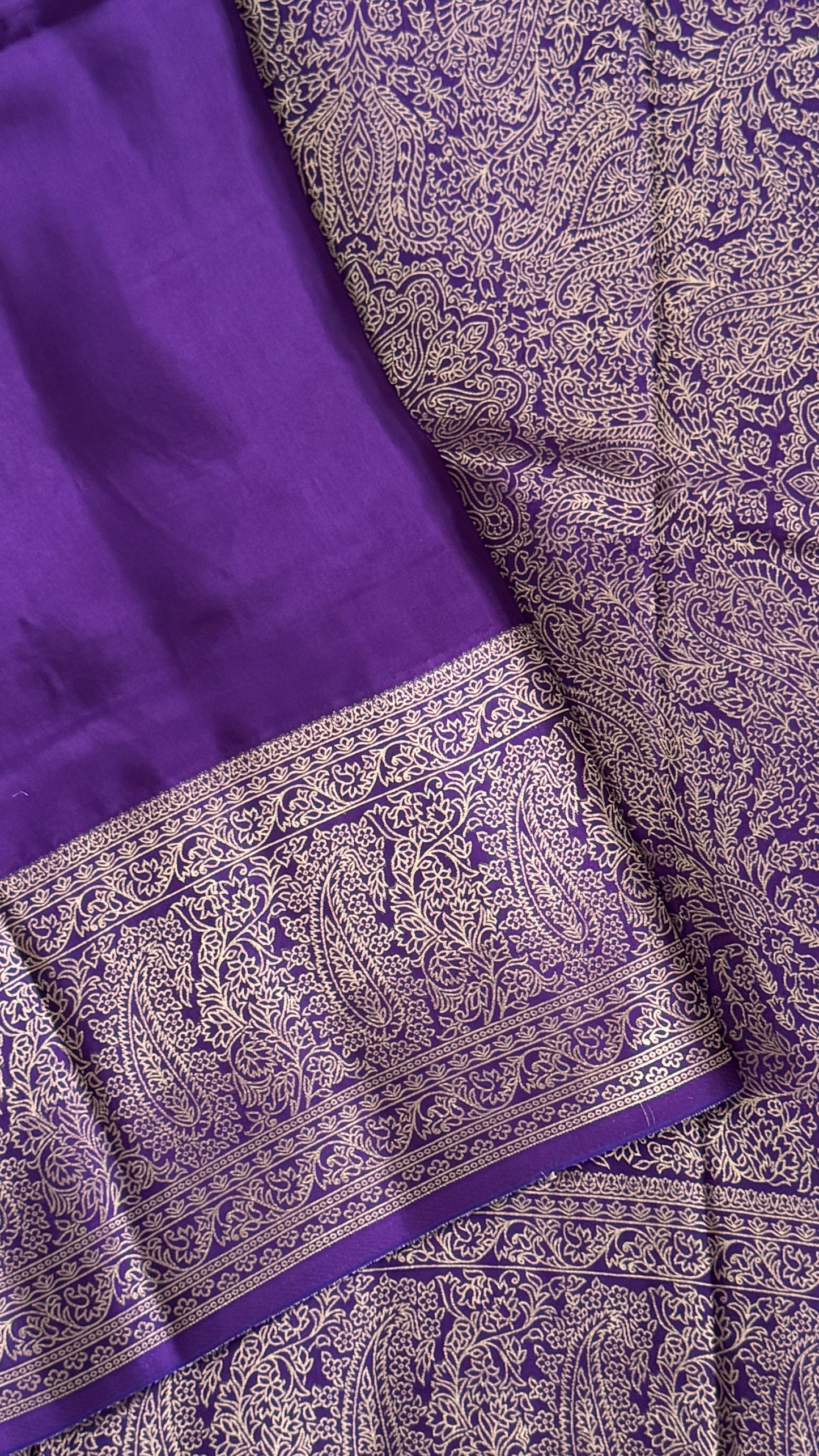 Crepe Silk Saree – Purple