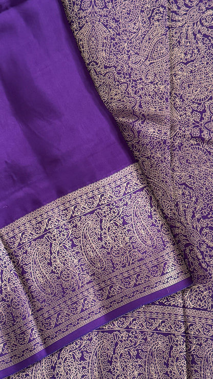 Crepe Silk Saree – Purple