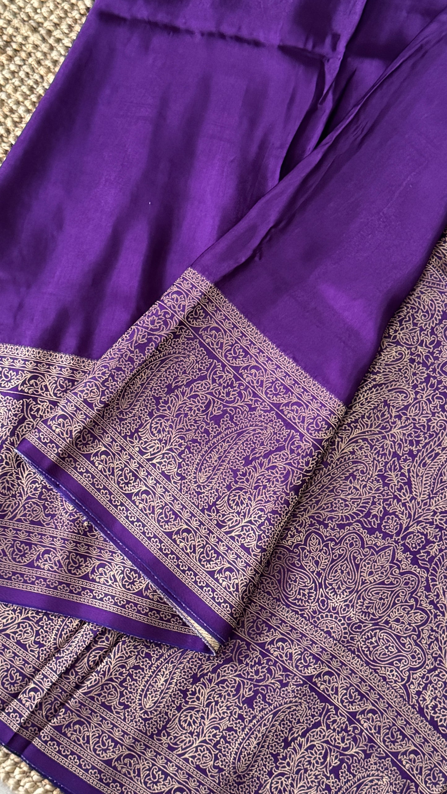 Crepe Silk Saree – Purple
