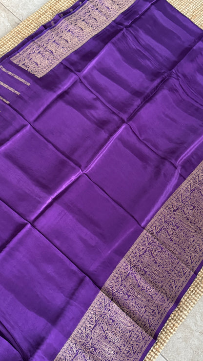 Crepe Silk Saree – Purple