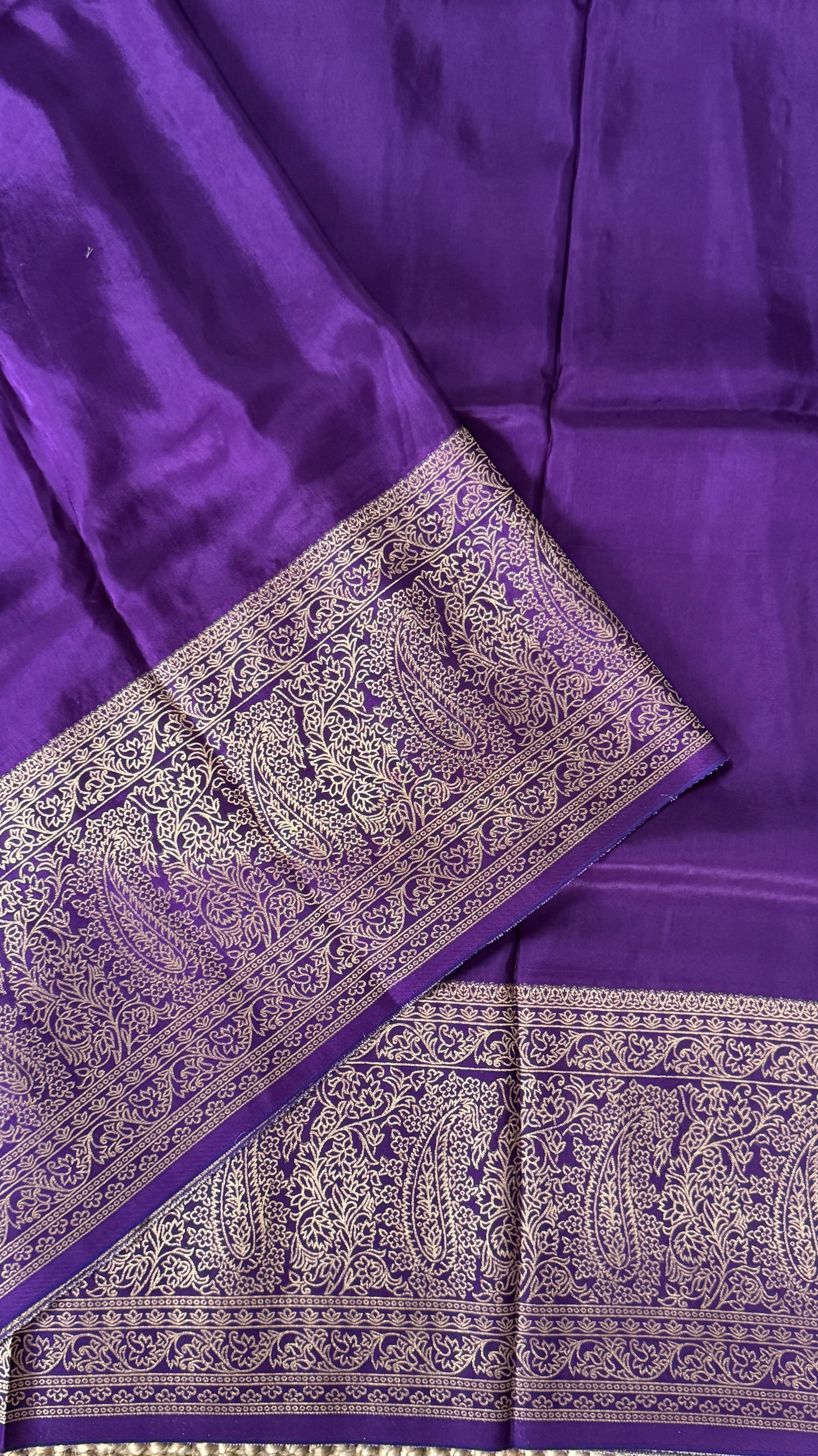 Crepe Silk Saree – Purple