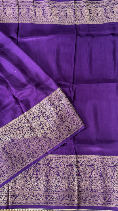 Crepe Silk Saree – Purple