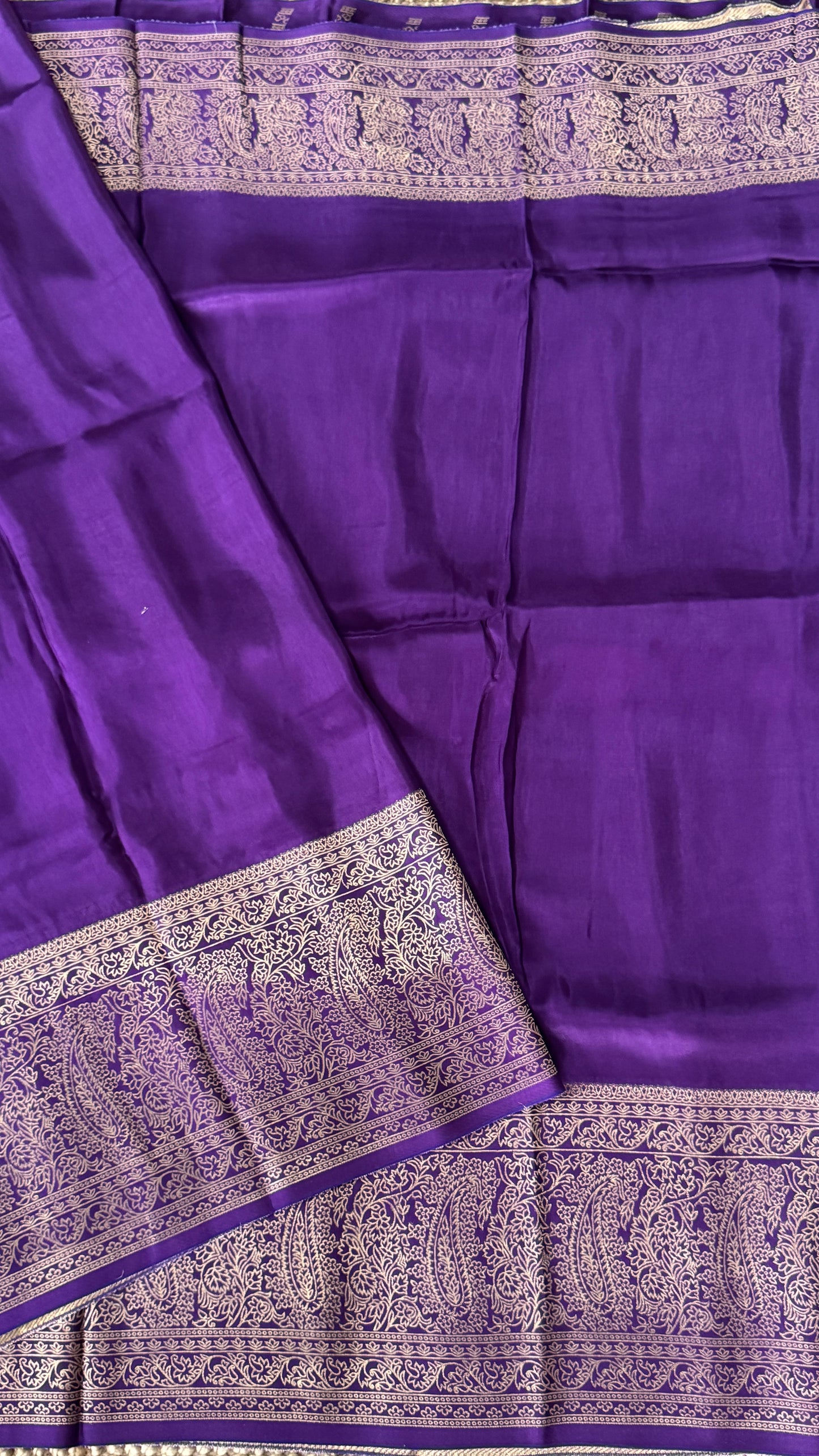 Crepe Silk Saree – Purple