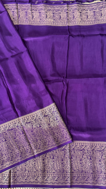 Crepe Silk Saree – Purple