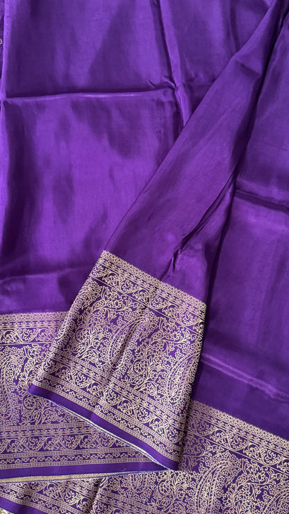 Crepe Silk Saree – Purple