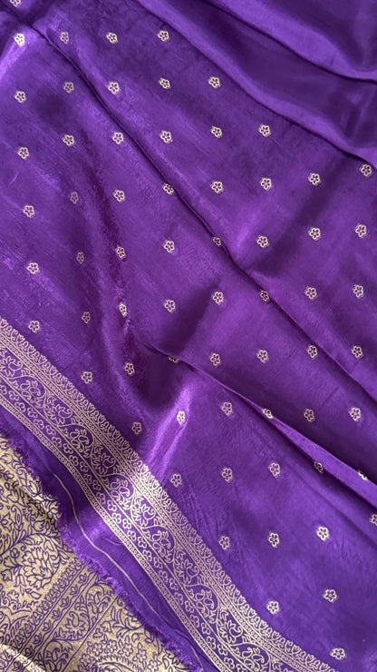 Crepe Silk Saree – Purple