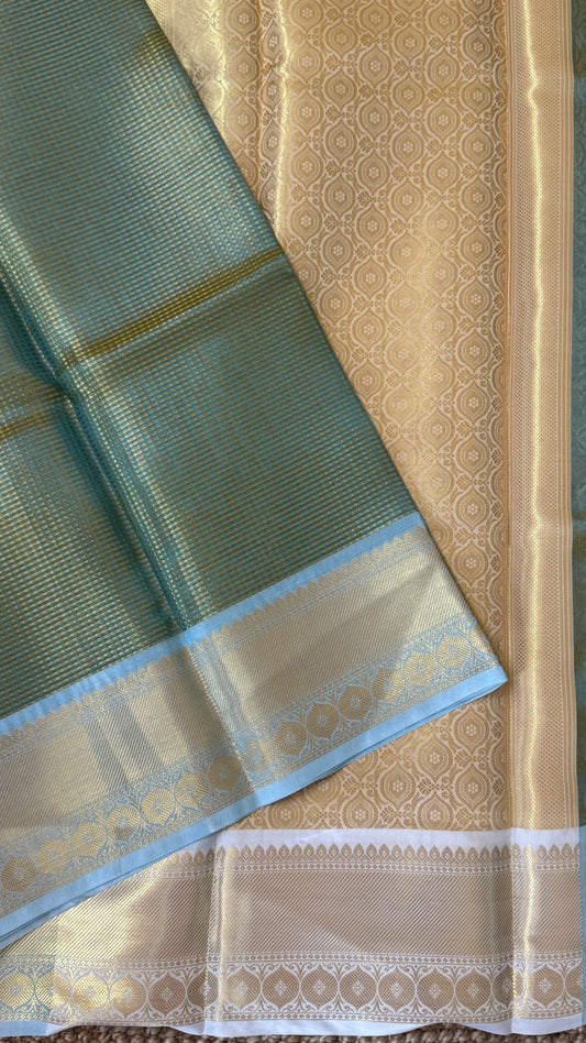 Green Semi Tissue Silk Saree - Baby Green
