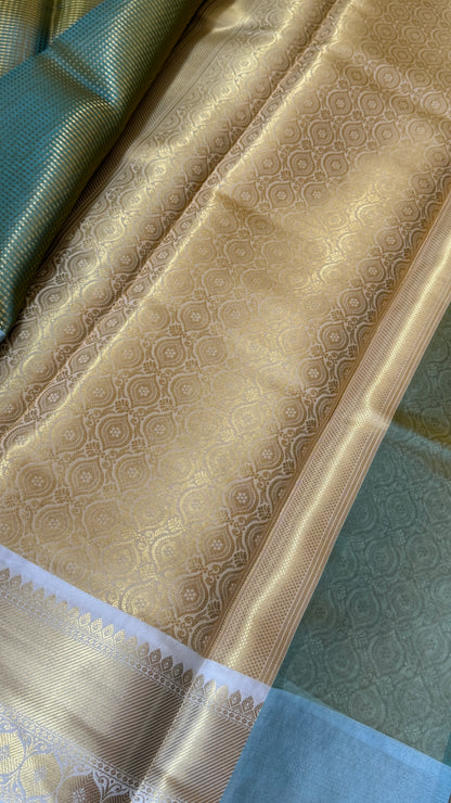 Green Semi Tissue Silk Saree - Baby Green