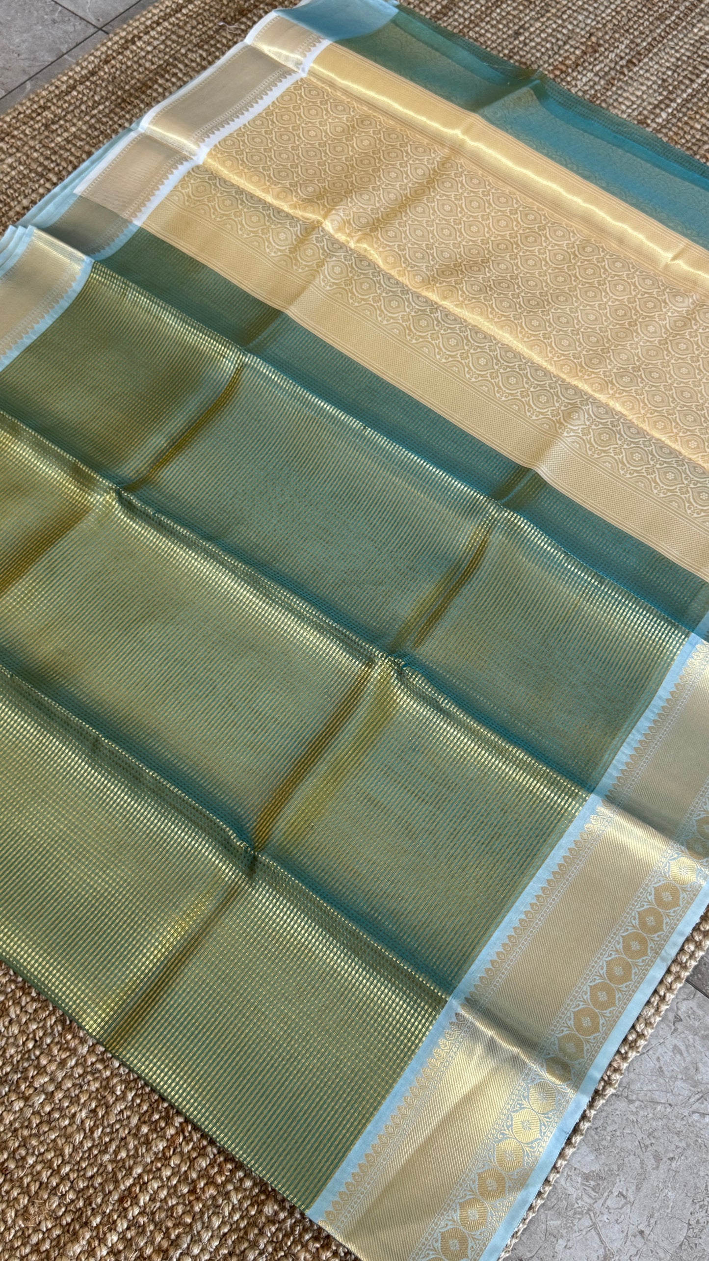 Green Semi Tissue Silk Saree - Baby Green