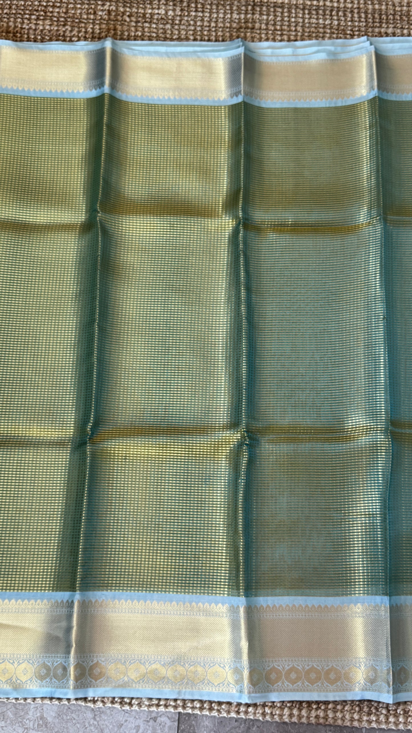 Green Semi Tissue Silk Saree - Baby Green