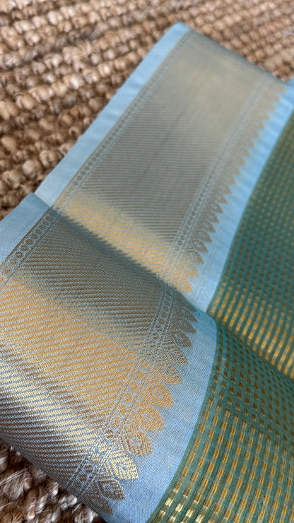Green Semi Tissue Silk Saree - Baby Green