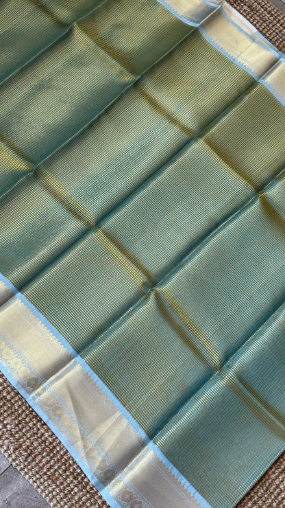 Green Semi Tissue Silk Saree - Baby Green