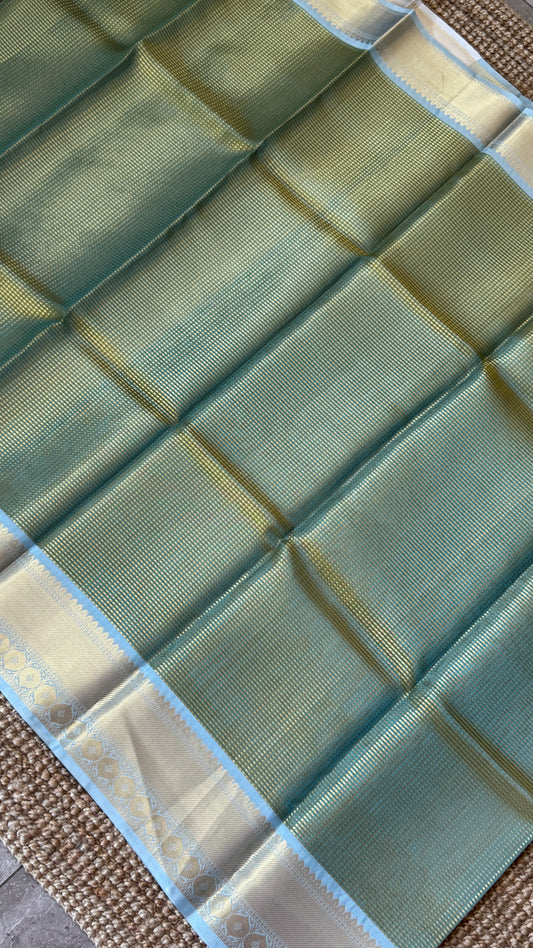Green Semi Tissue Silk Saree - Baby Green