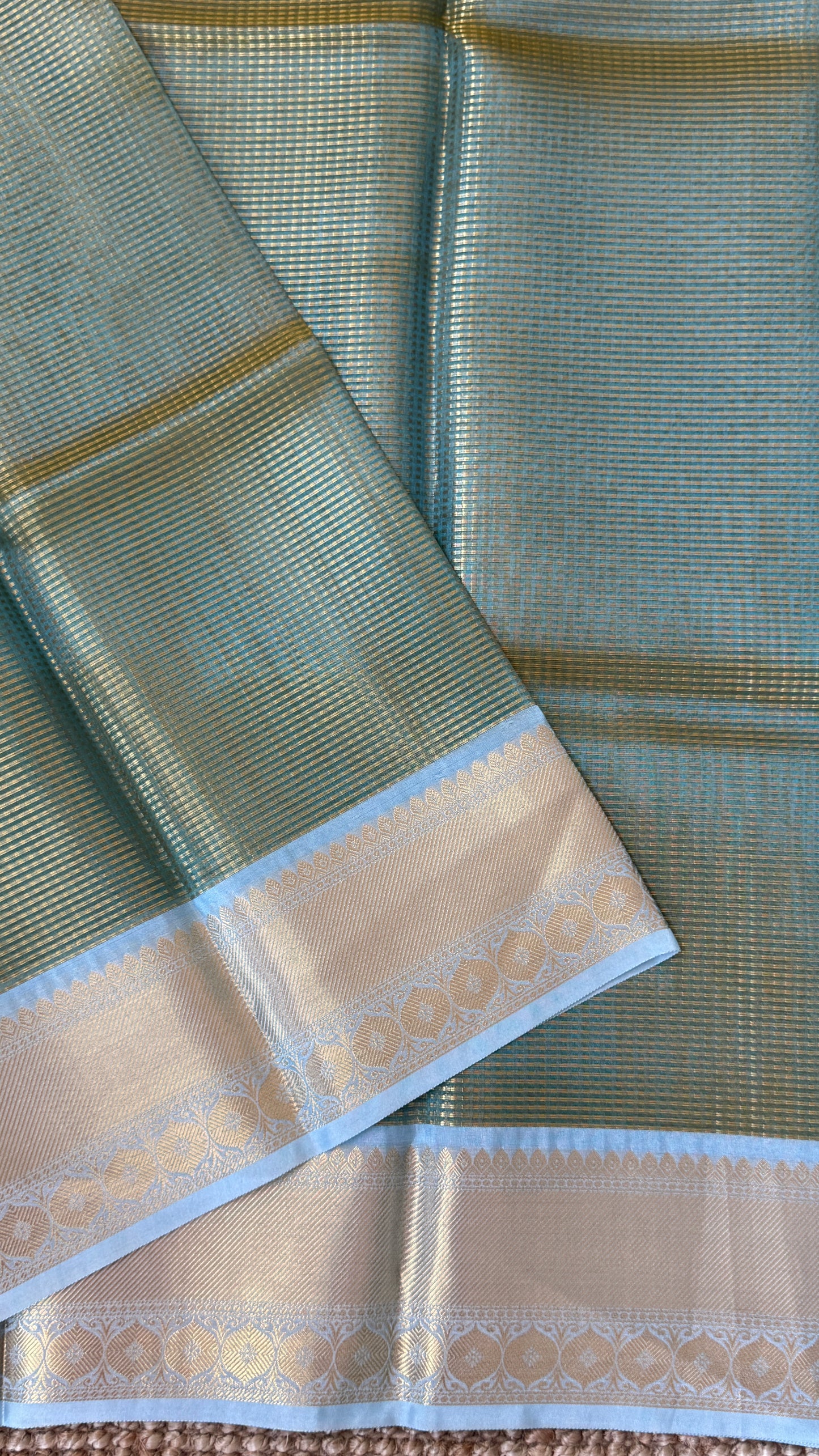 Green Semi Tissue Silk Saree - Baby Green