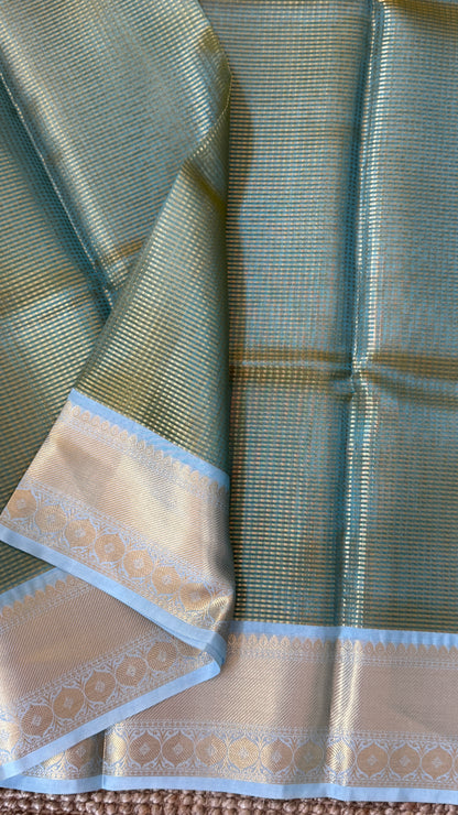 Green Semi Tissue Silk Saree - Baby Green