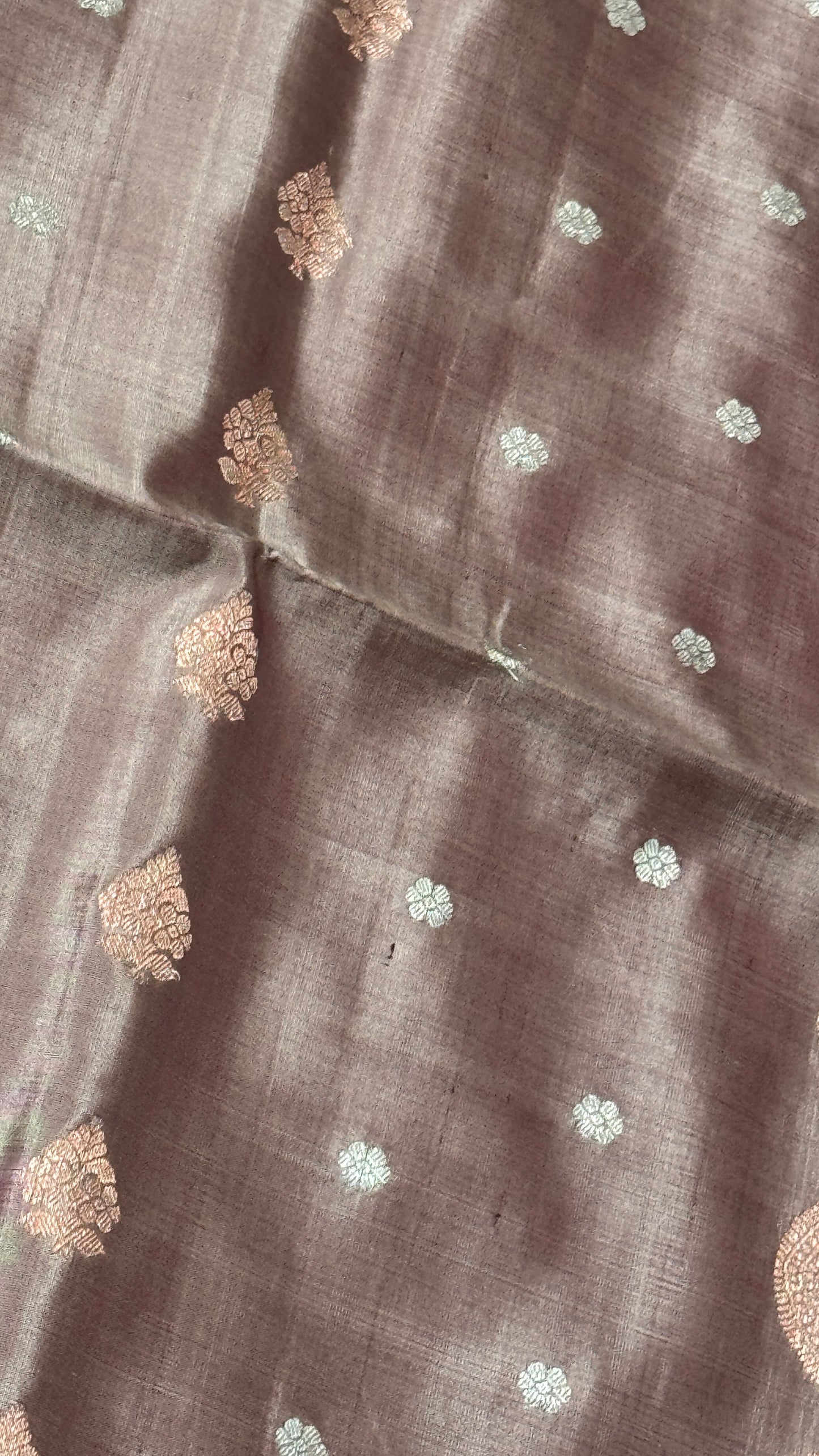 Nude & Maroon Pure Soft Silk Handloom Saree | Silk Mark Certified
