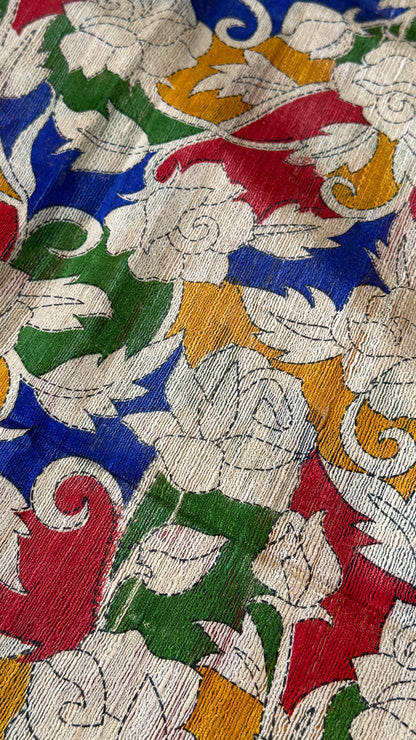 Pure Handloom Giccha Tussar Silk Saree – Multicolour